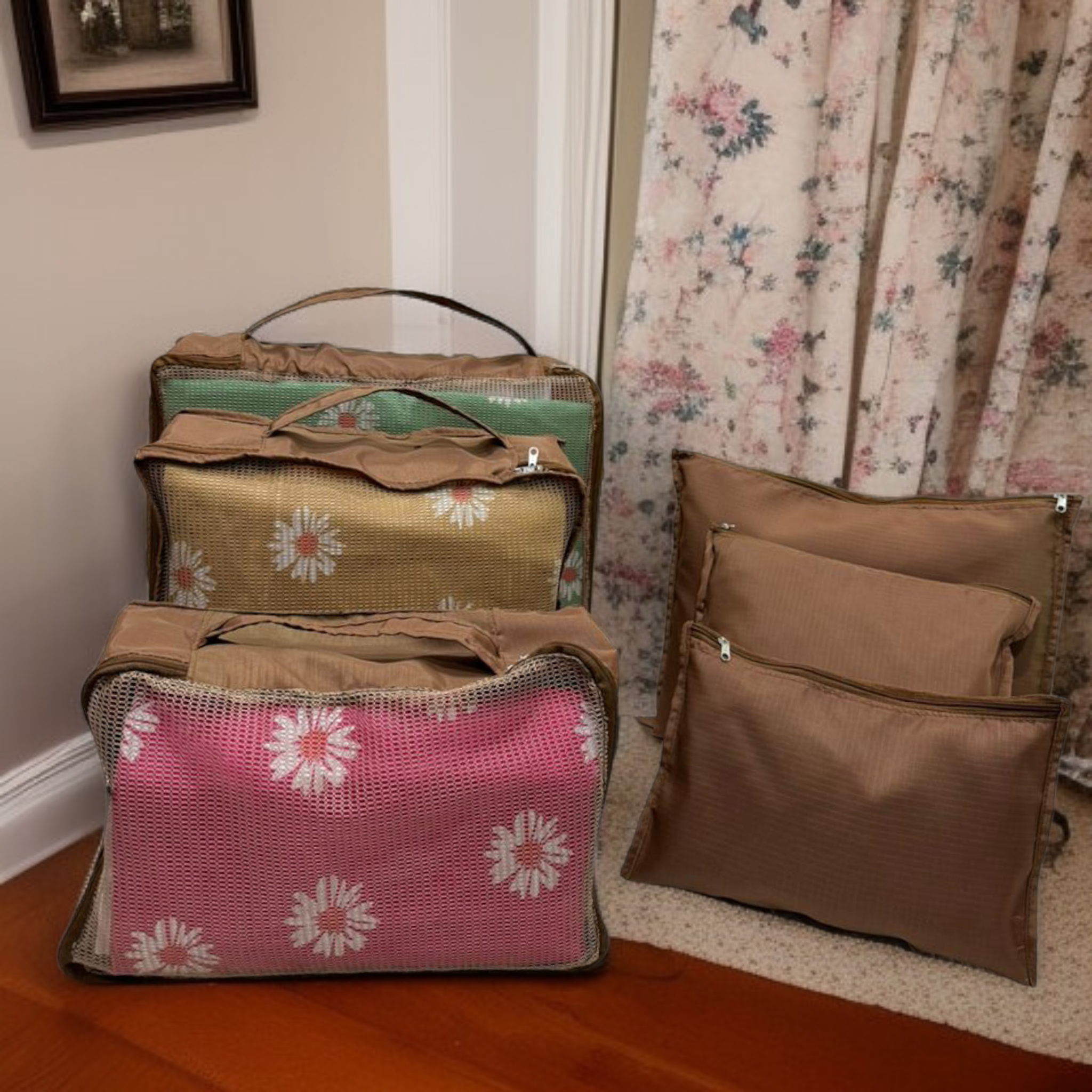 6 Pcs Waterproof Travel Storage Bag-Brown - Image 2