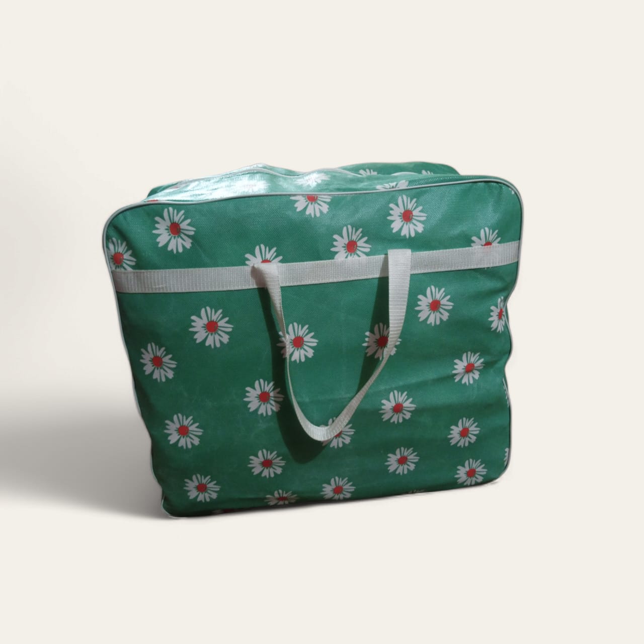 110GSM Non-Woven Luggage Bag (Green Flower) - Image 4