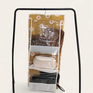 6 slots Bag Holder organizer (Mustard Printed)